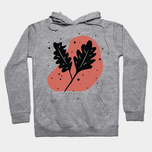 natural pink leaf Hoodie by viovi